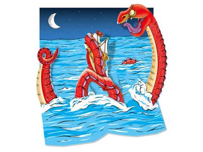 Sea Serpent Pop Up Card